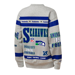 Seattle Seahawks Youth Throwback All-Over Print Fleece Sweatshirt | NFL Outlet
