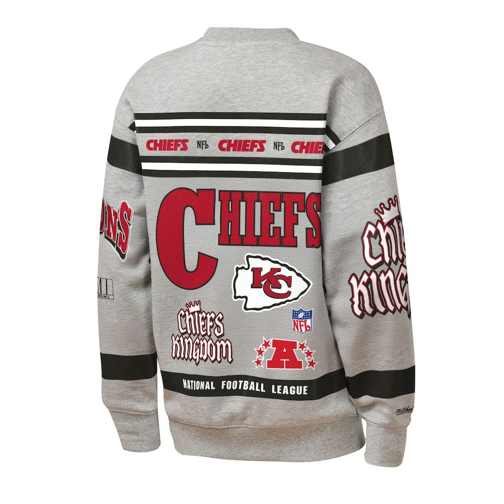 Kansas City Chiefs Youth Throwback All-Over Print Fleece Sweatshirt | NFL Hot