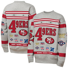 San Francisco 49ers Youth Throwback All-Over Print Fleece Sweatshirt | NFL Sale