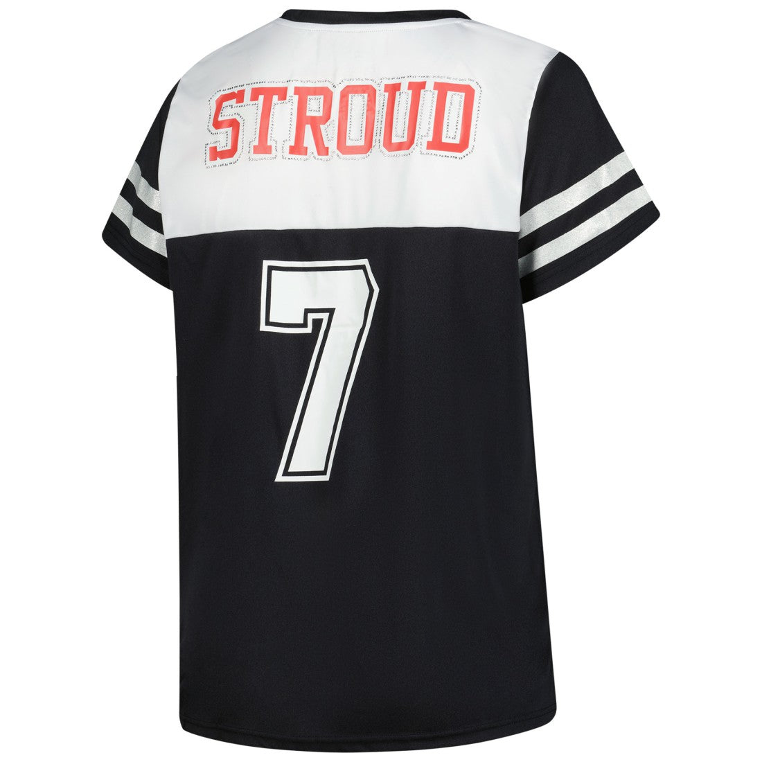 Houston Texans C.J. Stroud  Women's Plus Size Bling V-Neck T-Shirt | NFL Near me