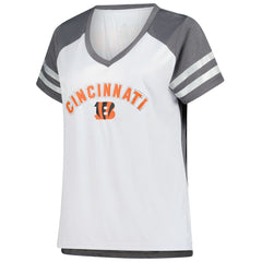 Cincinnati Bengals Joe Burrow  Women's Plus Size Bling V-Neck T-Shirt | NFL Sale