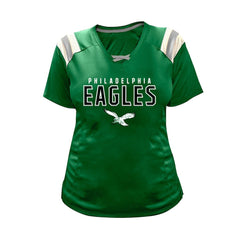 Philadelphia Eagles Saquon Barkley  Women's Plus Size Name & Number Raglan Lace V-Neck T-Shirt | NFL New