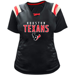 Houston Texans C.J. Stroud  Women's Plus Size Name & Number Raglan Lace V-Neck T-Shirt | NFL Online