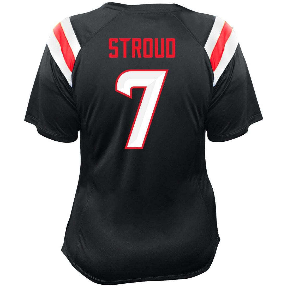 Houston Texans C.J. Stroud  Women's Plus Size Name & Number Raglan Lace V-Neck T-Shirt | NFL Online