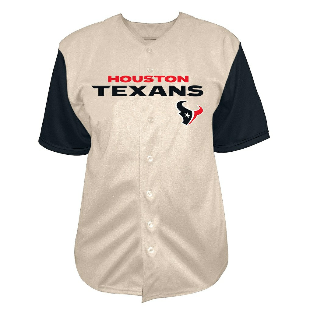 Houston Texans C.J. Stroud  Big & Tall Baseball Button-Up Shirt | NFL Outlet