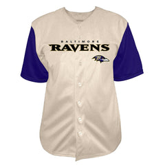 Baltimore Ravens Lamar Jackson  Big & Tall Baseball Button-Up Shirt | NFL Outlet