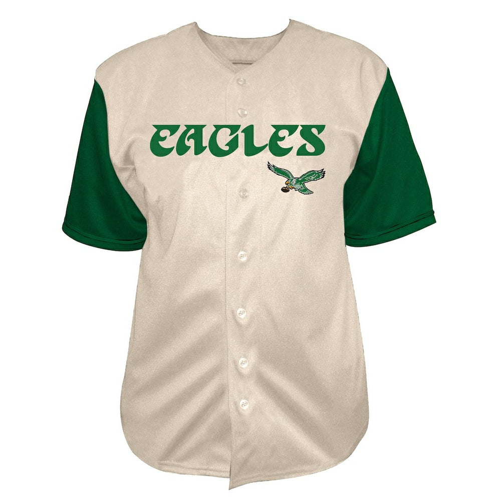 Philadelphia Eagles Saquon Barkley  Big & Tall Baseball Button-Up Shirt | NFL Hot