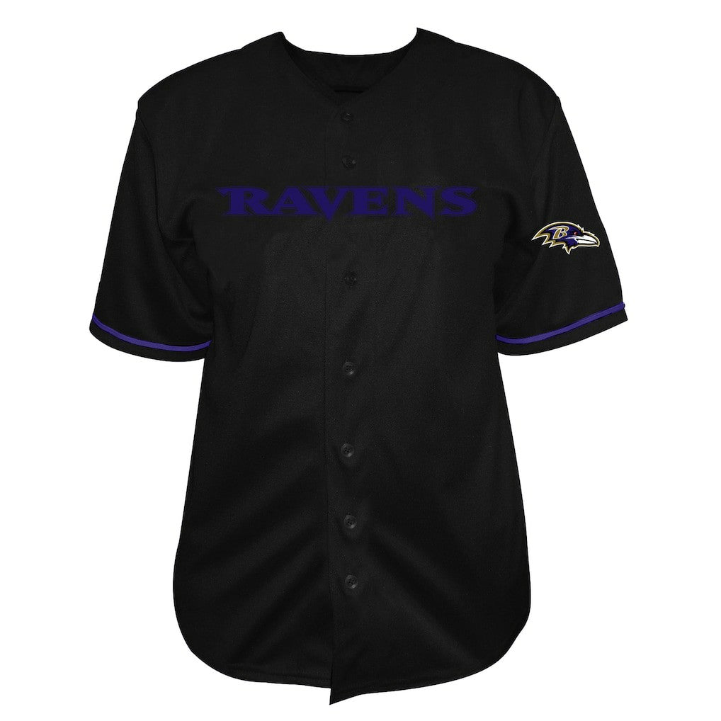Baltimore Ravens Lamar Jackson  Big & Tall Baseball Button-Up Shirt | NFL New