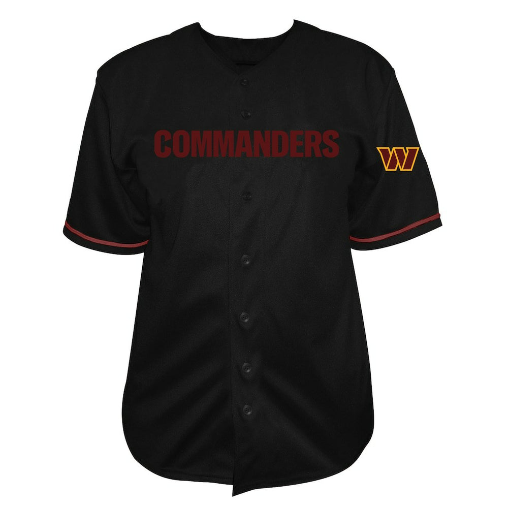 Washington Commanders Jayden Daniels  Big & Tall Baseball Button-Up Shirt | NFL Discount