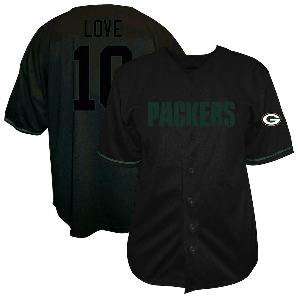 Green Bay Packers Jordan Love  Big & Tall Baseball Button-Up Shirt | NFL Online
