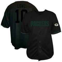Green Bay Packers Jordan Love  Big & Tall Baseball Button-Up Shirt | NFL Online