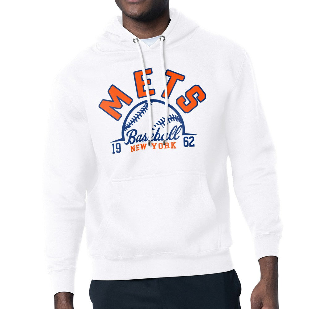 New York Mets Starter Half Ball Team Graphic Pullover Hoodie - MLB Hoodies