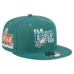 Philadelphia Eagles Super Bowl LIX Champions Side Patch 9FIFTY Snapback Hat | NFL Hot