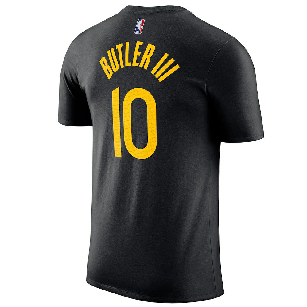 Black Jimmy Butler III Golden State Warriors Jordan Brand Statement Edition Name & Number T-Shirt sale | NBA