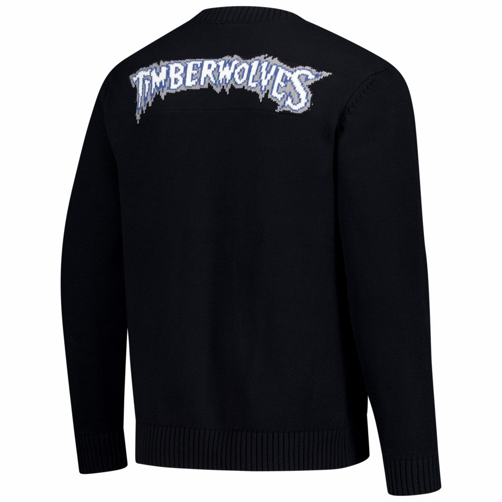 Black Minnesota Timberwolves The Wild Collective Unisex City Edition Full-Button Cardigan | NBA