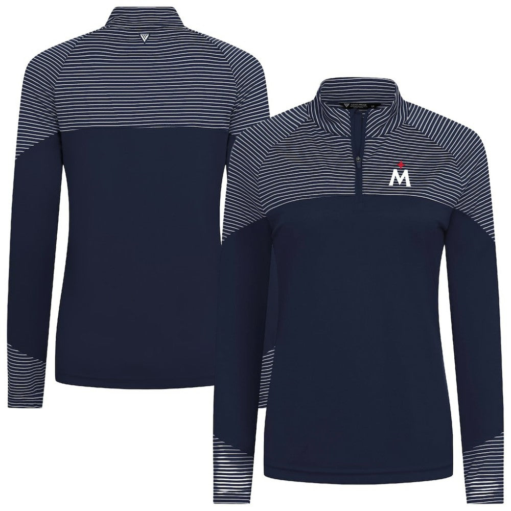 Minnesota Twins Levelwear Women's Classic Stripes Insignia 2.0 Raglan Quarter-Zip Top - MLB Tops