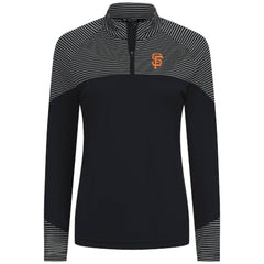 San Francisco Giants Levelwear Women's Classic Stripes Insignia 2.0 Raglan Quarter-Zip Top - MLB Tops