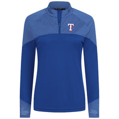 Texas Rangers Levelwear Women's Classic Stripes Insignia 2.0 Raglan Quarter-Zip Top - MLB Tops