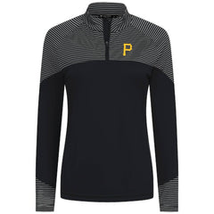 Pittsburgh Pirates Levelwear Women's Classic Stripes Insignia 2.0 Raglan Quarter-Zip Top - MLB Tops