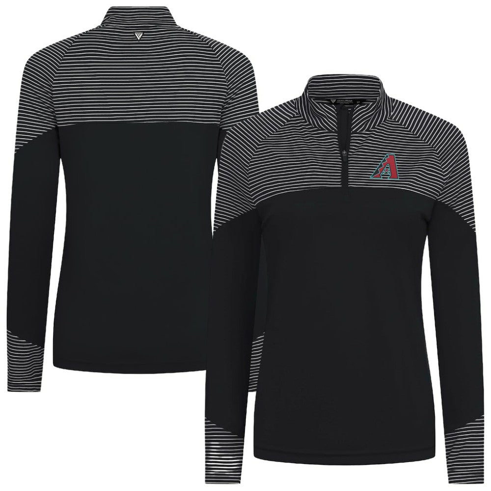 Arizona Diamondbacks Levelwear Women's Classic Stripes Insignia 2.0 Raglan Quarter-Zip Top - MLB Tops