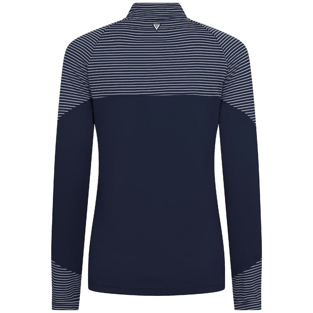 Boston Red Sox Levelwear Women's Classic Stripes Insignia 2.0 Raglan Quarter-Zip Top - MLB Tops