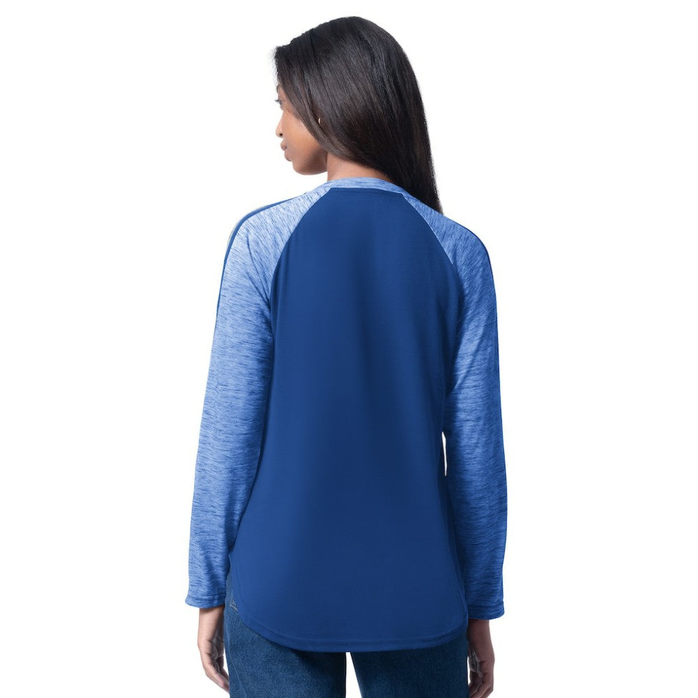 Los Angeles Dodgers G-III 4Her by Carl Banks Women's Top Dog Raglan Long Sleeve V-Neck T-Shirt - MLB T-shirts
