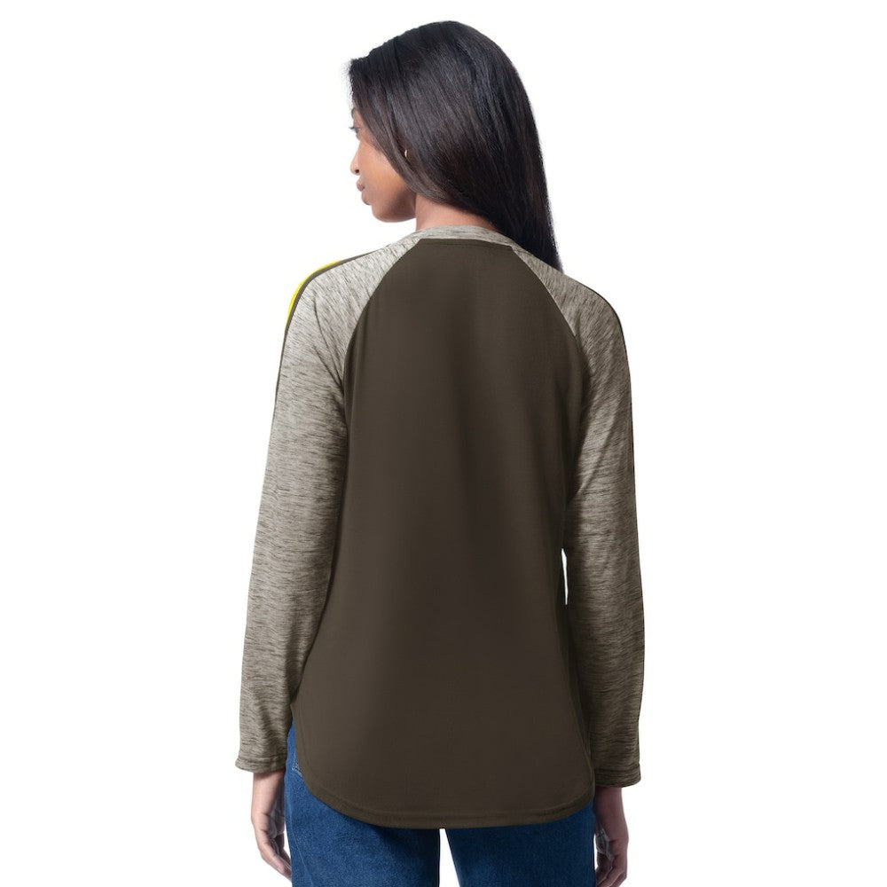 San Diego Padres G-III 4Her by Carl Banks Women's Top Dog Raglan Long Sleeve V-Neck T-Shirt - MLB T-shirts
