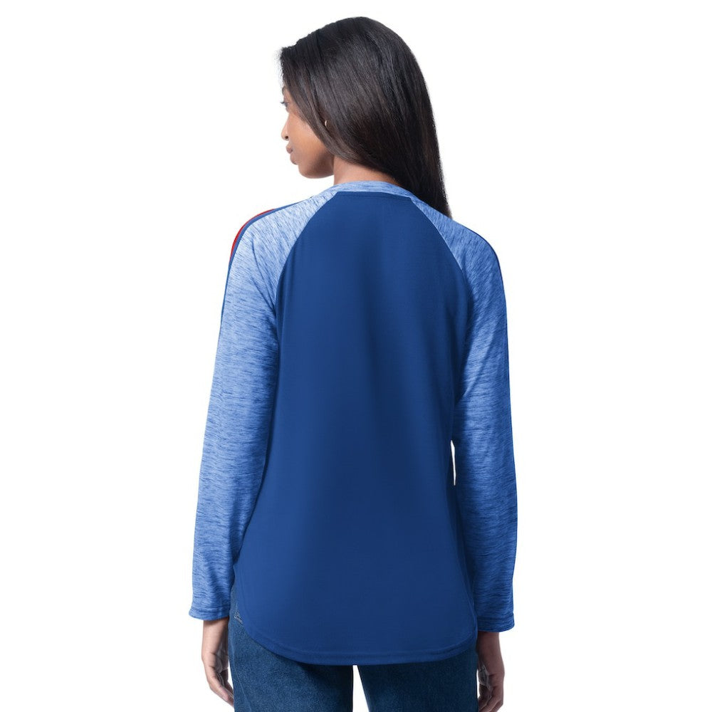 Chicago Cubs G-III 4Her by Carl Banks Women's Top Dog Raglan Long Sleeve V-Neck T-Shirt - MLB T-shirts