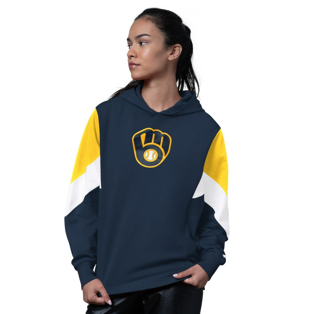 Milwaukee Brewers Starter Women's Scrimmage Pullover Hoodie - MLB Hoodies