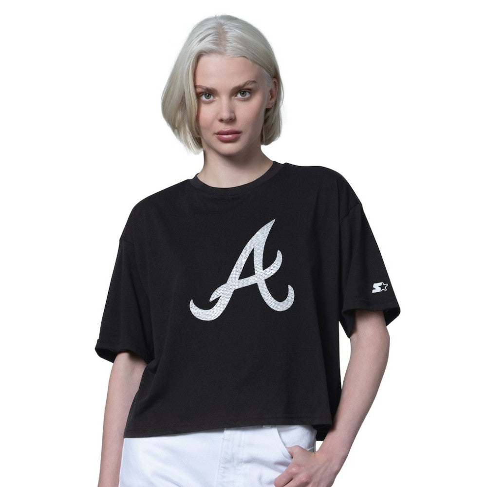 Atlanta Braves Starter Women's Holy Grail Boxy Cropped T-Shirt - MLB T-shirts