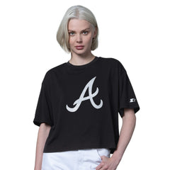Atlanta Braves Starter Women's Holy Grail Boxy Cropped T-Shirt - MLB T-shirts