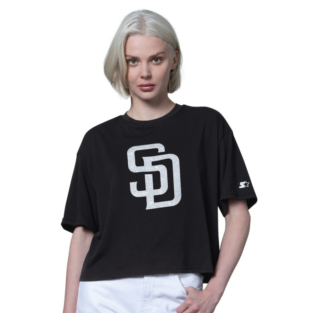 San Diego Padres Starter Women's Holy Grail Boxy Cropped T-Shirt - MLB T-shirts