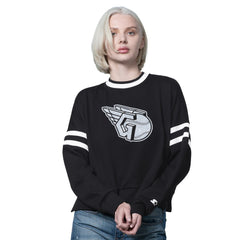 Cleveland Guardians Starter Women's Rally Cropped Drop Shoulder Crewneck Sweatshirt - MLB Sweatshirts