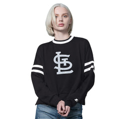 St. Louis Cardinals Starter Women's Rally Cropped Drop Shoulder Crewneck Sweatshirt - MLB Sweatshirts