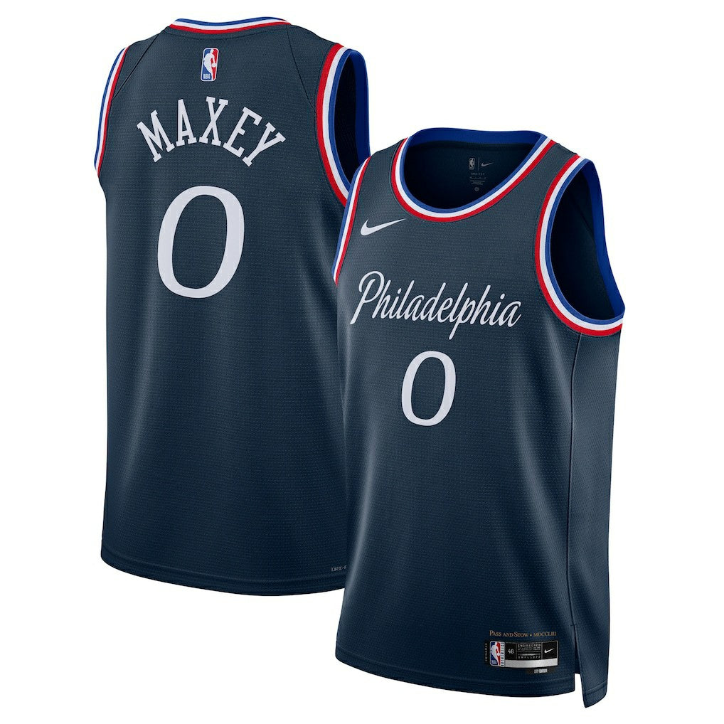 Navy Tyrese Maxey Philadelphia 76ers Unisex 2025/26 Swingman Jersey | NBA