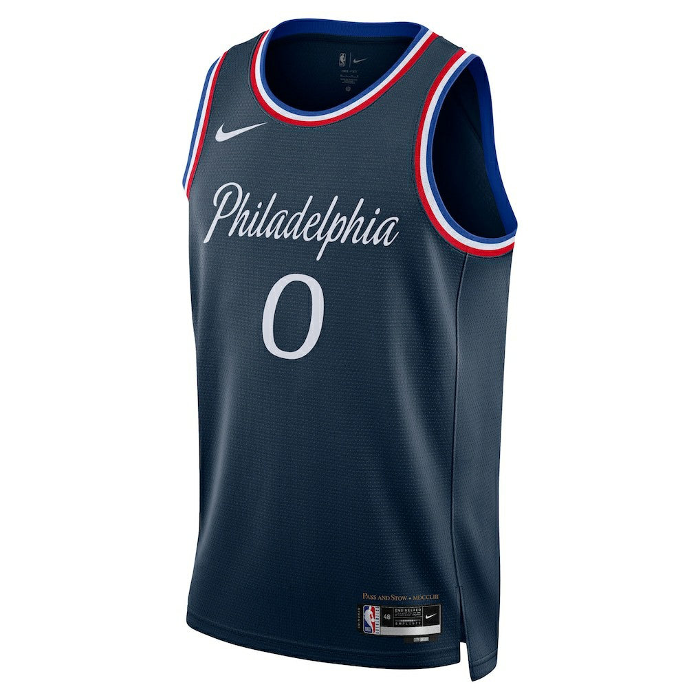 Navy Tyrese Maxey Philadelphia 76ers Unisex 2025/26 Swingman Jersey | NBA