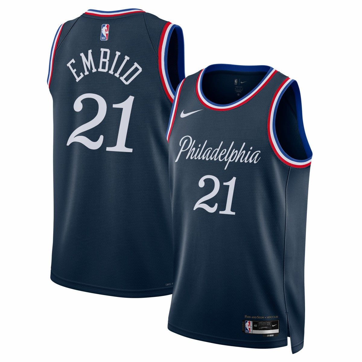 Navy Joel Embiid Philadelphia 76ers Unisex 2025/26 Swingman Jersey | NBA