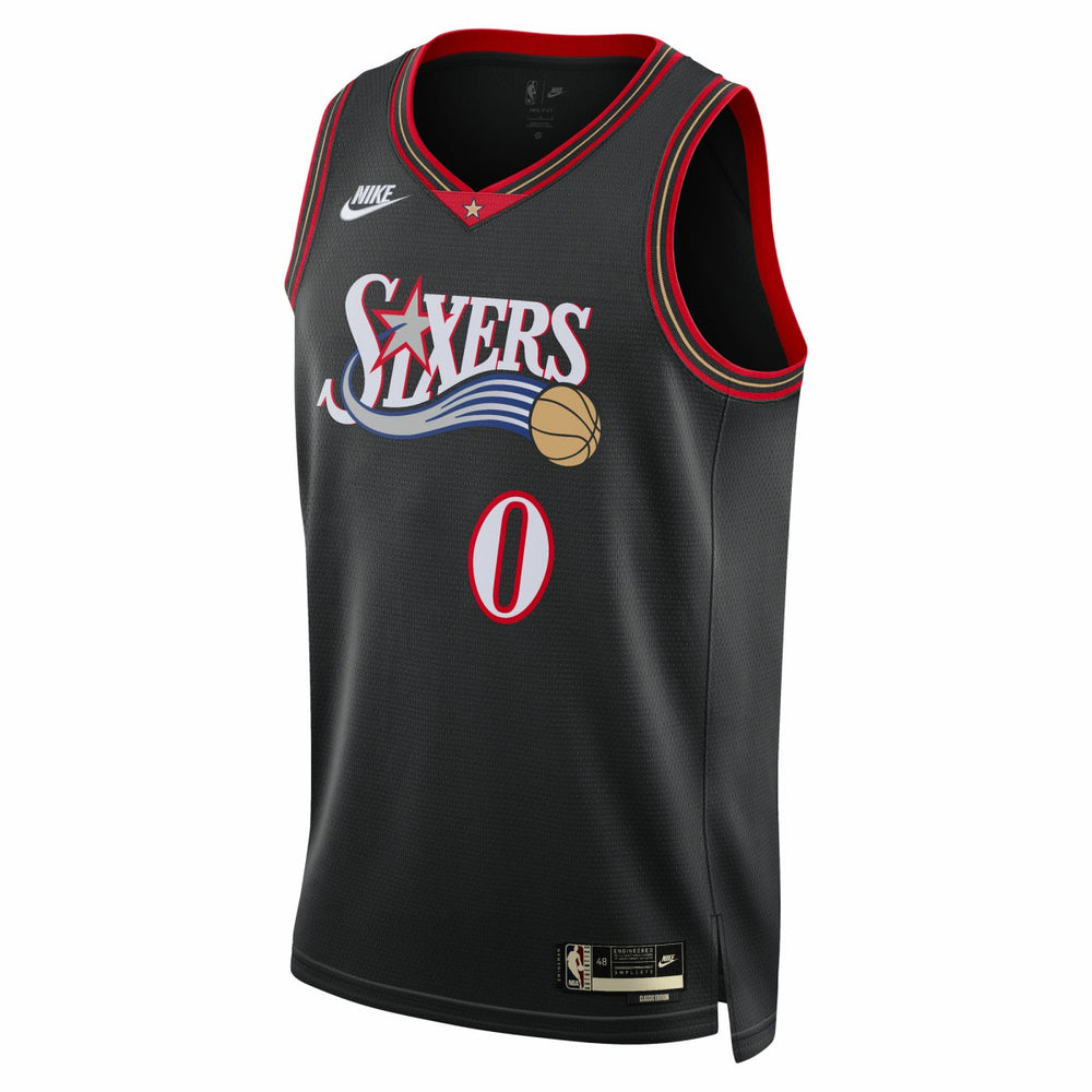 Black Tyrese Maxey Philadelphia 76ers Unisex Swingman Jersey | NBA