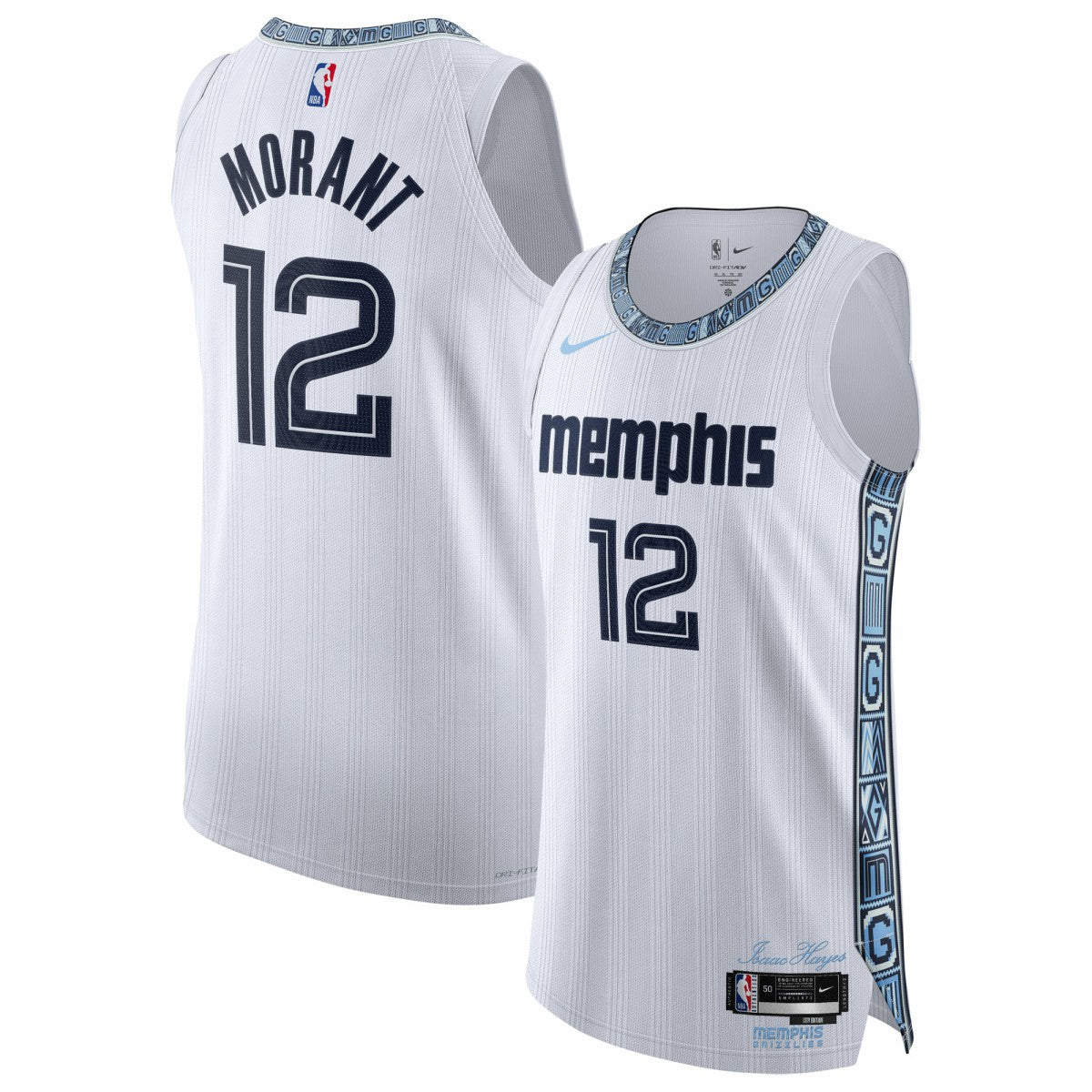 White Ja Morant Memphis Grizzlies Unisex 2025/26 Authentic Jersey | NBA
