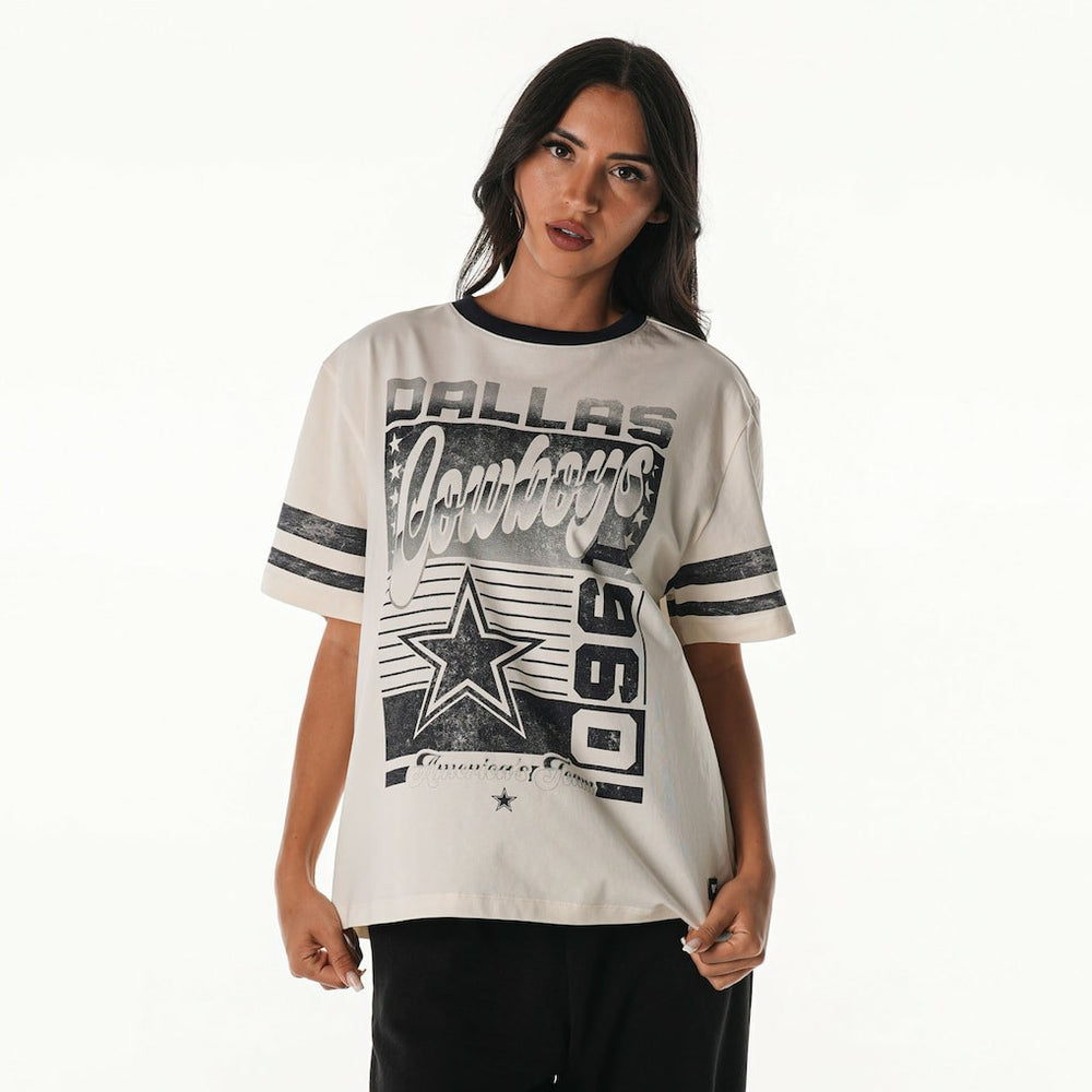 Dallas Cowboys The Wild Collective Women's Vintage Drop Shoulder Oversized Boyfriend T-Shirt | NFL On sale