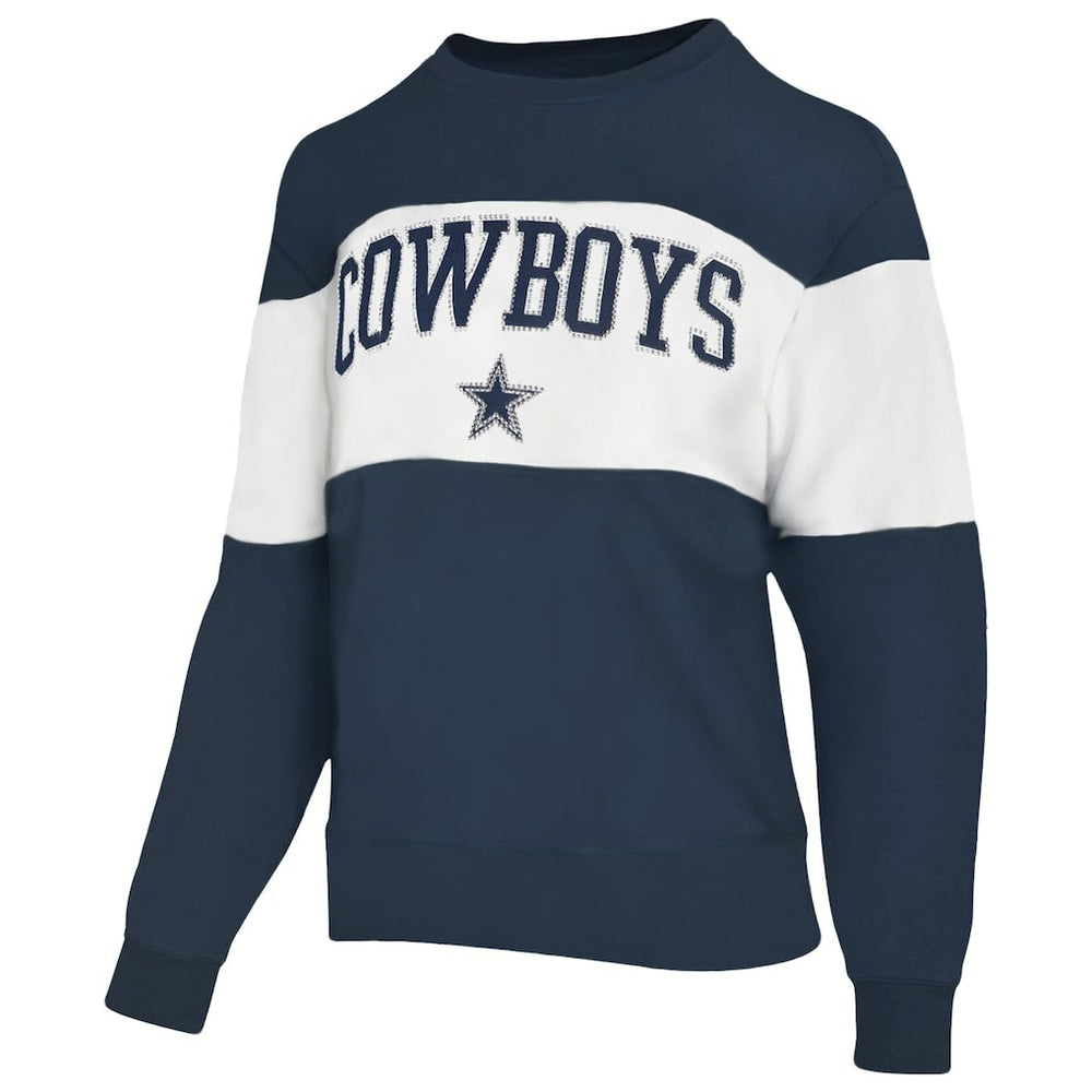 Dallas Cowboys Lauren James Women's Bling Colorblock Terry Sweatshirt | NFL US