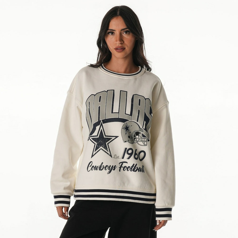 Dallas Cowboys The Wild Collective Women's Oversized Vintage French Terry Sweatshirt | NFL New