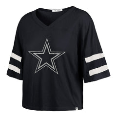Dallas Cowboys '47 Women's Premier Scout Cropped V-Neck T-Shirt | NFL Discount