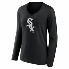 Chicago White Sox Women's Logo Long Sleeve V-Neck T-Shirt - MLB T-shirts