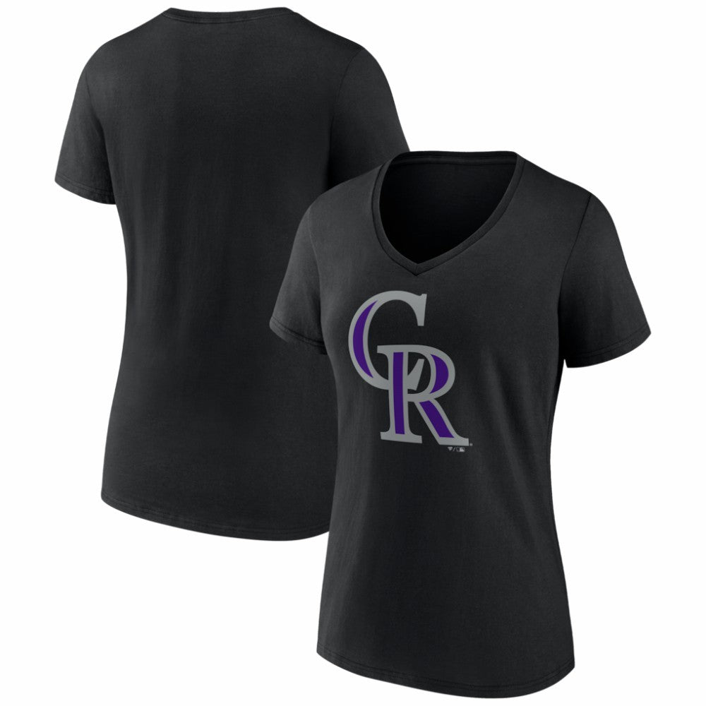 Colorado Rockies Women's Logo V-Neck T-Shirt - MLB T-shirts