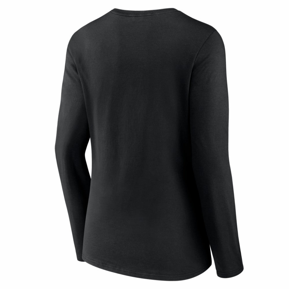 Miami Marlins Women's Logo Long Sleeve V-Neck T-Shirt - MLB T-shirts