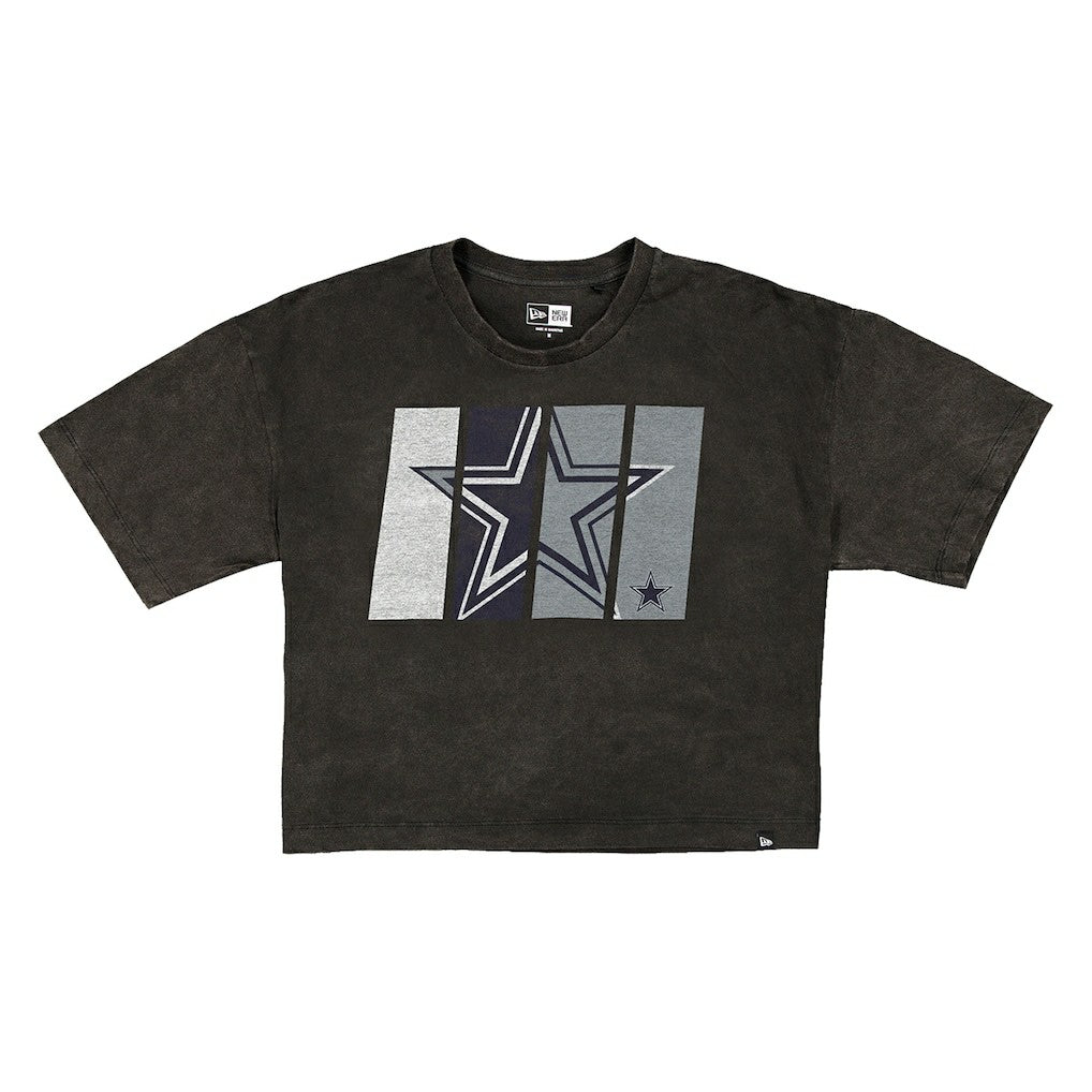 Dallas Cowboys Women's Boxy Cropped Sport Night Mineral Wash T-Shirt | NFL Near me