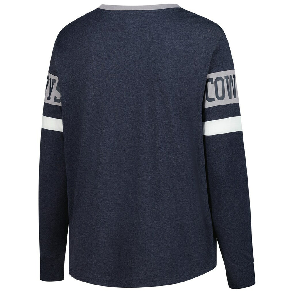 Dallas Cowboys Women's Plus Size Throwback Lace-Up Long Sleeve T-Shirt | NFL On sale