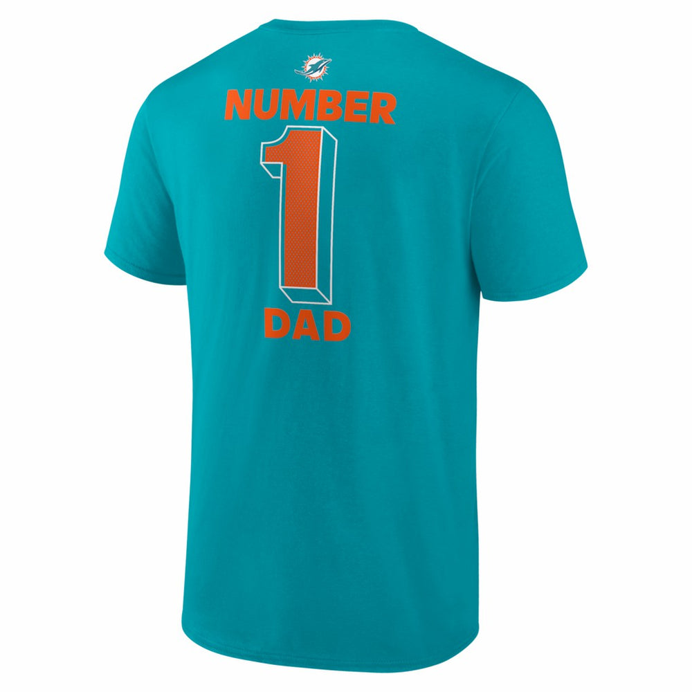 Miami Dolphins #1 Dad Jersey T-Shirt | NFL New