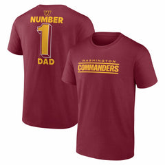 Washington Commanders #1 Dad Jersey T-Shirt | NFL On sale